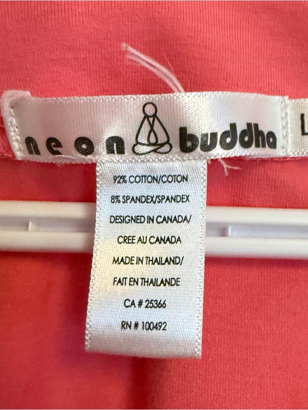 Neon Buddha- Cotton Shirt Too Coral Button-Front Sweatshirt Size Large - Picture 4 of 5